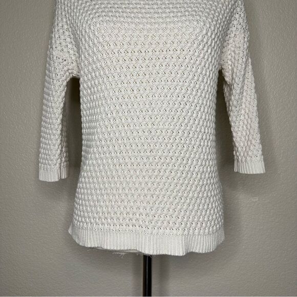 Athleta Linen Blend Seychelles Open Knit Top - Picture 5 of 12